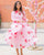 Pink Peony Handpainted Doria Dress