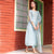 Contemporary Blue Printed Chanderi Suit Set Online - Ambraee